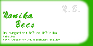 monika becs business card